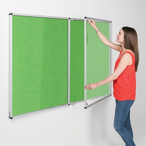 Eco-Colour Resist-a-Flame Tamperproof Noticeboard 1200 x 1800mm APPLE GREEN