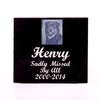 Image of Granite Pet Memorial Plaque with your pet's photo - Large