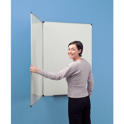 Spacesaver Folding Whiteboard 1200 x 900mm Magnetic Surface