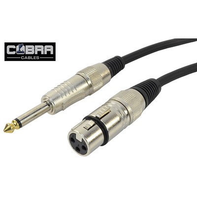 XLR (F) Mono to 1/4 inch Jack Lead 6m