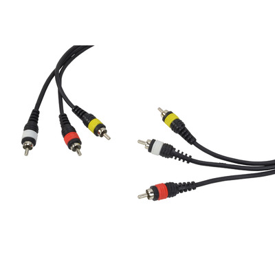 Cobra Video Lead 3 x RCA  Phono 3m