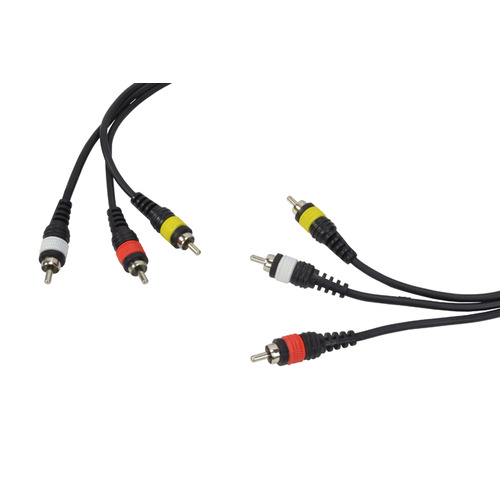 Video Lead 3 x RCA  Phono 3m Cable
