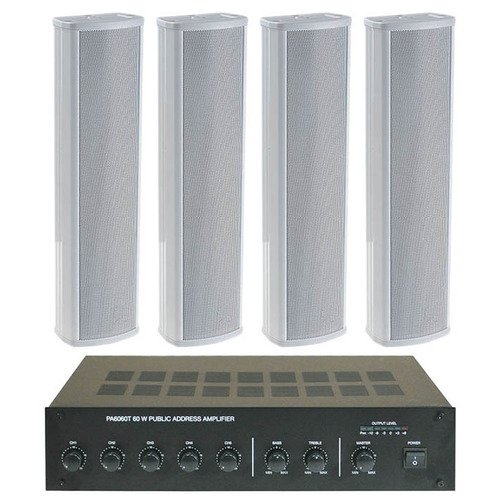 Column Speaker Small PA System - 4 Speaker