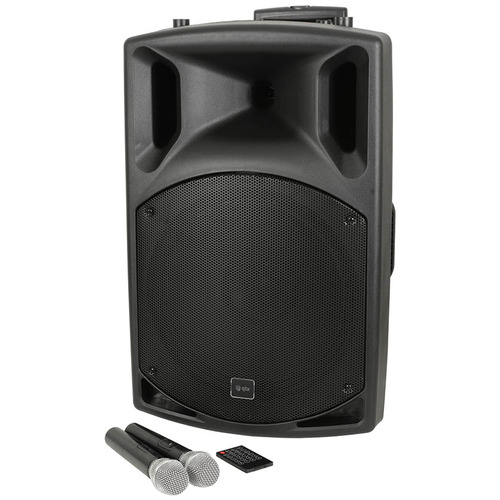 Portable PA with UHF Microphones, USB/SD/FM & Bluetooth 15" Speaker