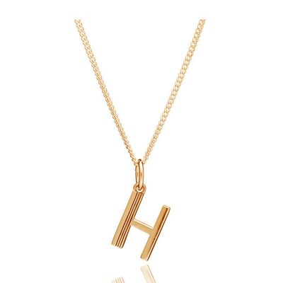 This Is Me 'H' Alphabet Necklace - Gold