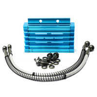 Image of Pit Bike Oil Cooler Kit Blue