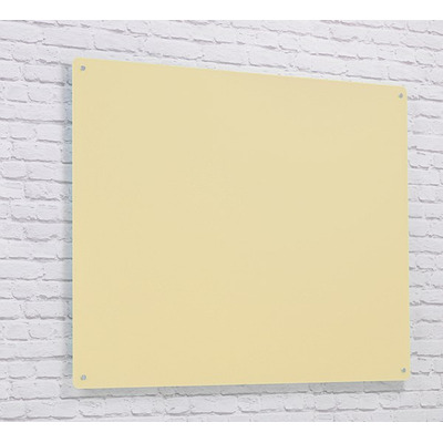 Wall Mounted Glass Board 600 x 450mm Cream