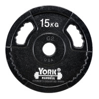 York 15kg G2 Cast Iron Olympic Weight Plate