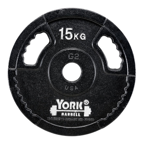 York 15kg G2 Cast Iron Olympic Weight Plate