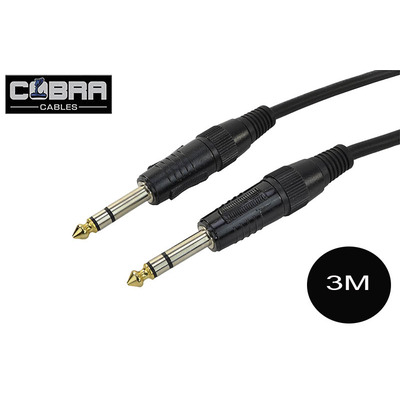 Jack Lead 1/4" (6.35mm) to 1/4" (6.35mm) Balanced Lead, 3M