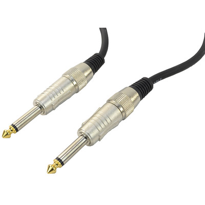 1/4" (6.35mm) Mono Jack to Jack Cable Black 1m