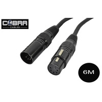 5 Pin DMX Lead 6M XLR Male to Female