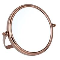 Image of 10x Magnification Rose Gold Travel Mirror