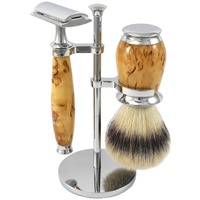 Image of Muhle Purist 3-Piece Safety Razor & Synthetic Shaving Brush Set