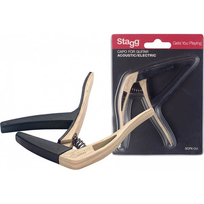 Image of Stagg Acoustic/Electric Guitar Capo - Light wood finish