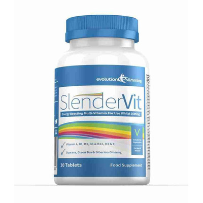SlenderVit Weight Loss Support MultiVitamin Tablets - 30 Vegetarian Tablets