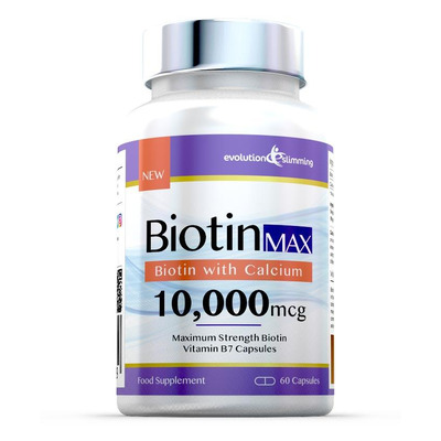 Biotin Max 10,000mcg with Calcium - 60 Tablets