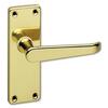Image of ASEC URBAN Classic Victorian Plate Mounted Lever Furniture - Short Backplate - Polished Nickel (Visi)