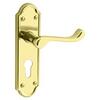 Image of ASEC URBAN San Francisco Plate Mounted Euro Lever Furniture - Polished Brass (Visi)