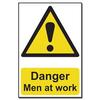 Image of ASEC Danger: Men at Work Sign 200mm x 300mm - 200mm x 300mm
