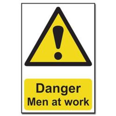 ASEC Danger: Men at Work Sign 200mm x 300mm - 200mm x 300mm