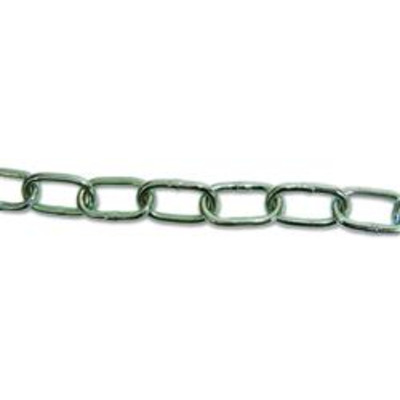 ENGLISH CHAIN Zinc Plated Welded Steel Chain - 25m Chain - 5mm Link Diameter - ZP