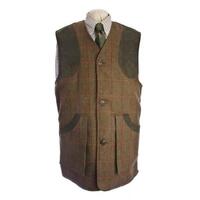 Beaver Mens Brown Tweed Shooting Waistcoat / Gilet / Vest - S