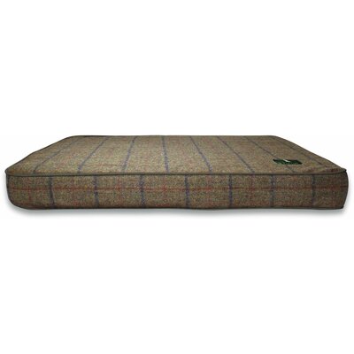 Hunt & Wilson Tweed Luxury Memory Foam Dog Bed / Mattress - Medium: 80x60 cm Sage Tweed