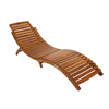 Image of FSC&#174; Certified Acacia Wooden Curved Folding Sun Lounger