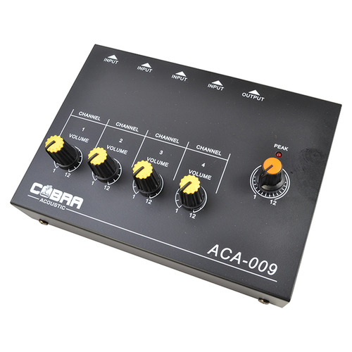 4 Channel Audio Line Mixer - Sub Mixer Supplied With Power Supply