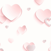 Image of 3D Hearts Glitter Wallpaper Pink Muriva J92603