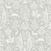 Image of Crown Archives Woodland Wallpaper Grey M1168