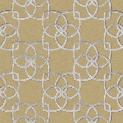 Marrakech Geometric Wallpaper Silver and Gold Muriva 701371