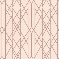 Image of Portfolio Linear Geometric Wallpaper Pink / Rose Gold Rasch 215106