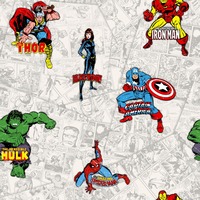 Image of Marvel Heroes Wallpaper Multi Muriva 159503