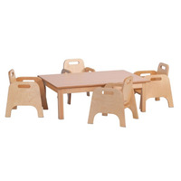 Image of Small Rectangluar Table and 4 Sturdy Chairs