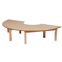 Image of Wooden Semi Circle Tables