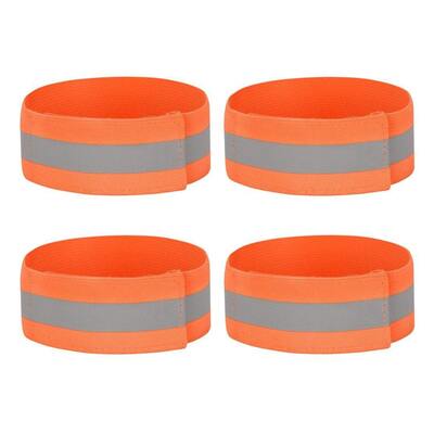 High Vis Orange Reflective Ankle & Arm Bands For Cycling & Running