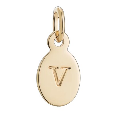Bespoke Alphabet 'V' Charm - Gold