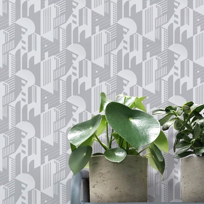 Bauhaus Wallpaper Concrete Mini Moderns AZDPT044CO
