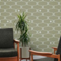Net & Ball Wallpaper Olive Mini Moderns AZDPT038OL