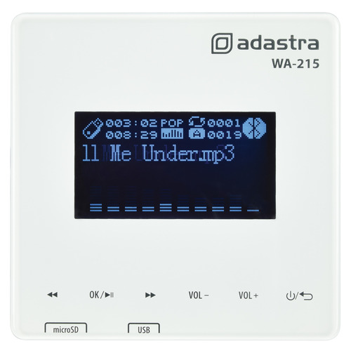 Wall Amp with USB/MicroSD Player, FM Tuner & Bluetooth