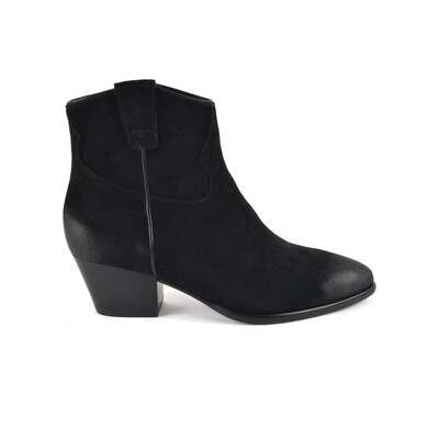 Houston Brushed Suede Boots - Black