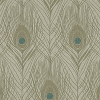 Image of Absolutely Chic Peacock Feather Wallpaper Grey AS Creation AS369716