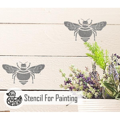 Bee Allover Wall Stencil - Wall Small
