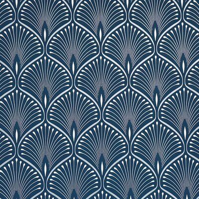 Layla Art Deco Wallpaper Navy Blue GranDeco GV3103