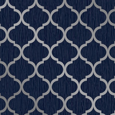 Crystal Trellis Wallpaper Blue / Silver Debona 8894

