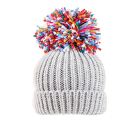 Image of Firework Large Knitted Pompom Hat - Cream