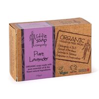 Image of Little Soap Company Organic Bar Soap English Lavender 110g