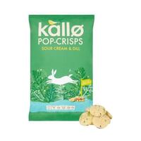 Image of Kallo Foods Pop Crisps Sour Cream & Dill 85g x 8